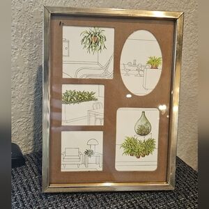 Vintage Brass Mid-century Modern Frame